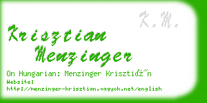 krisztian menzinger business card